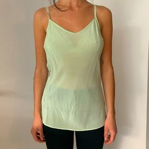 J. Crew Sheer Tank Top in Mint
